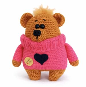 Barnabé, l'ours en pull au crochet