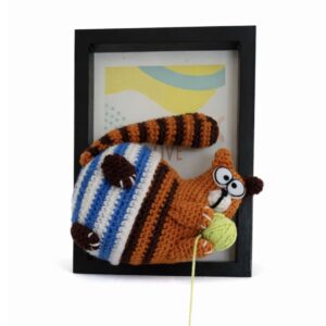 Cadre avec chat roux