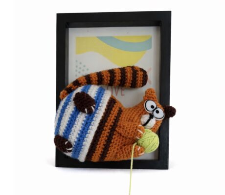 Cadre avec chat roux