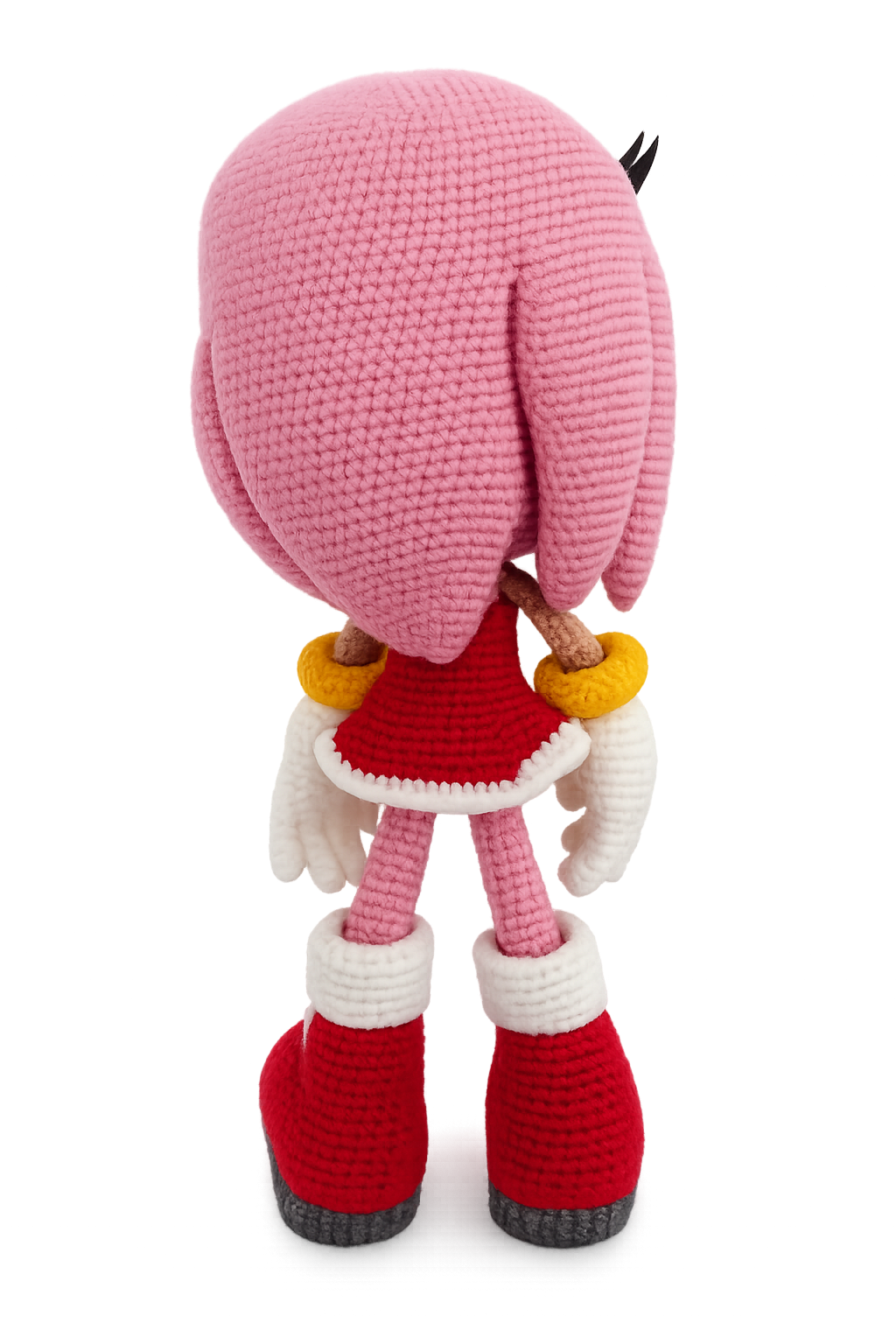Souris rose au crochet