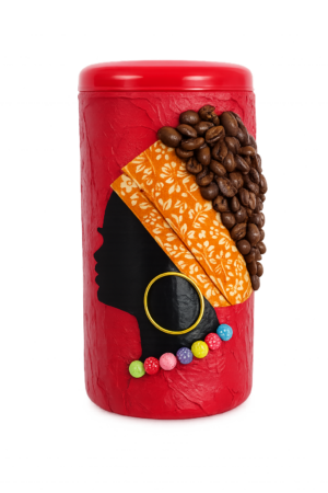Moka Safran, la boîte à café rouge et orange